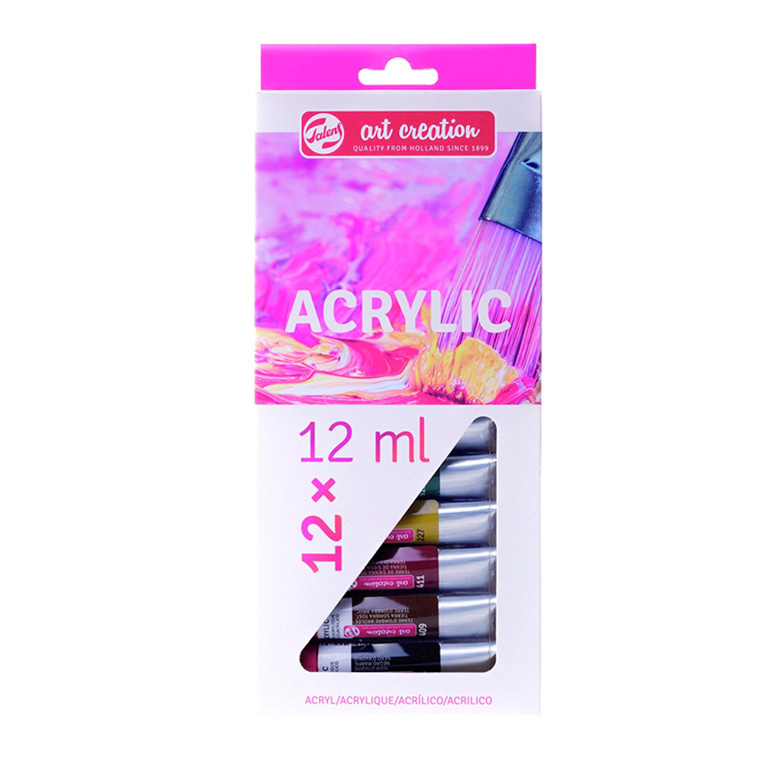 PINTURA ACRÍLICA OLEO TALENS TUBOS 12 ML 12 COLORES