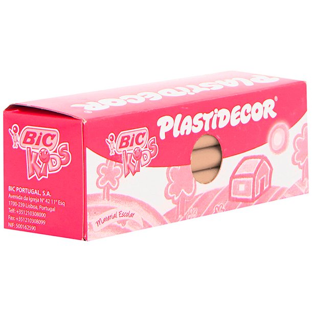 CERAS PLÁSTICAS BIC PLASTIDECOR KIDS CARNE 25 UNIDADES UNICOLOR