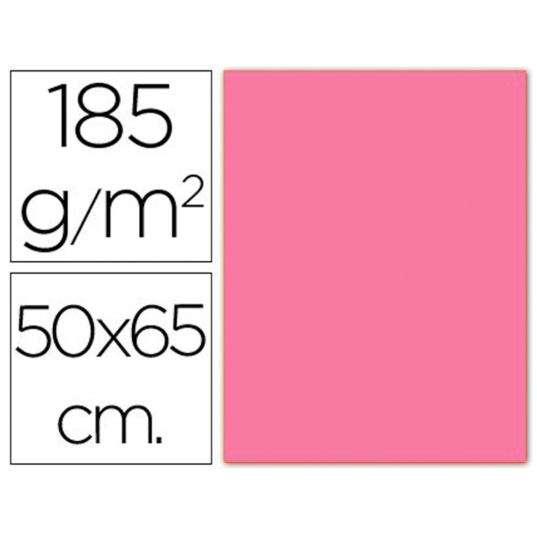 CARTULINA GUARRO IRIS 500X650 MM 185 GRAMOS COLOR ROSA CHICLE