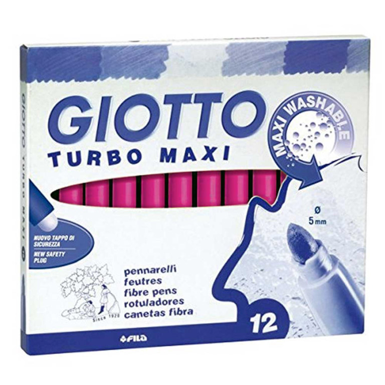 ROTULADOR GIOTTO TURBO MAXI 12 UNIDADES MAGENTA