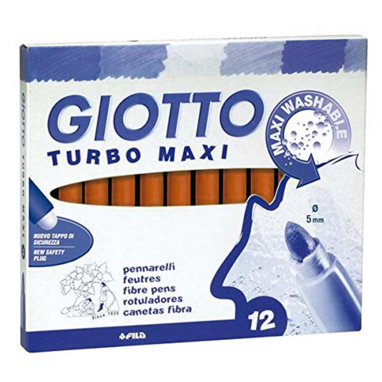 ROTULADOR GIOTTO TURBO MAXI 12 UNIDADES MARRÓN CLARO