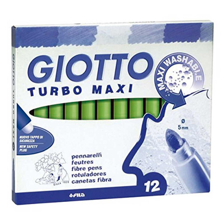 ROTULADOR GIOTTO TURBO MAXI 12 UNIDADES VERDE CLARO