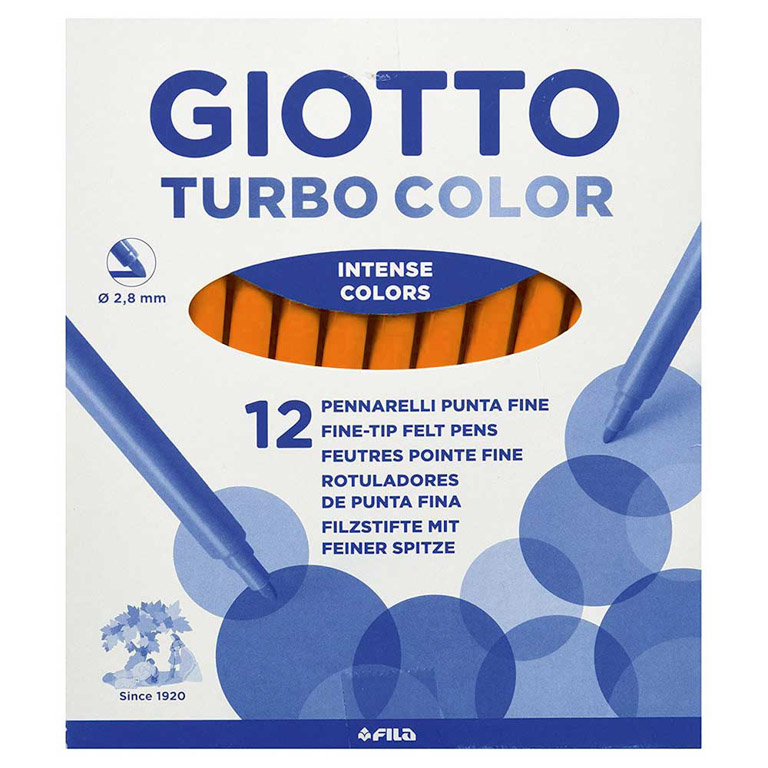 ROTULADOR GIOTTO TURBO 12 UNIDADES NARANJA