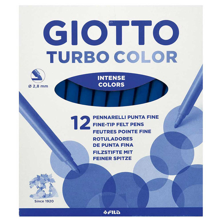 ROTULADOR GIOTTO TURBO 12 UNIDADES AZUL ULTRAMAR