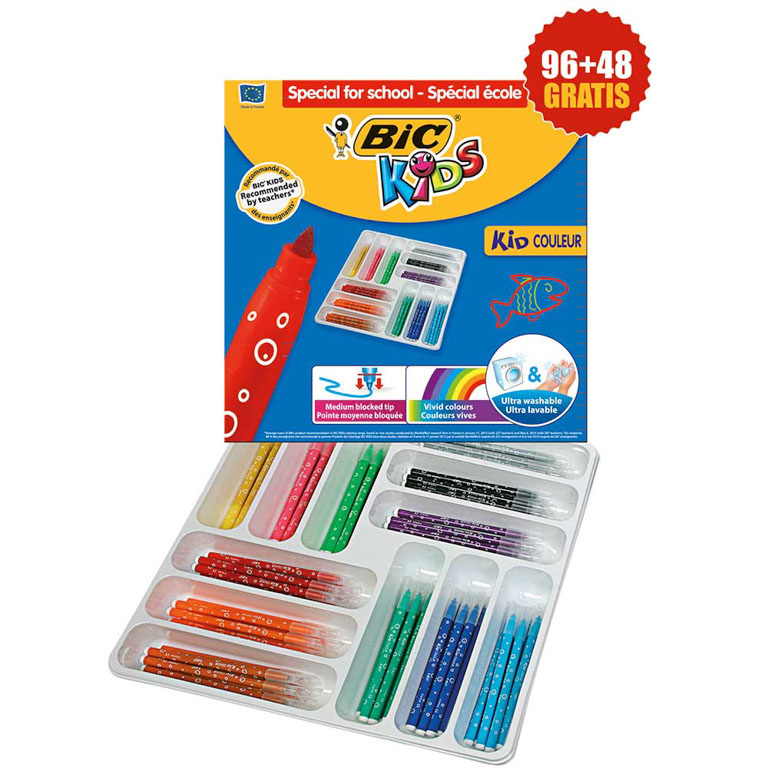 ROTULADORES BIC KIDS COULEUR 12 COLORES X 12 UNIDADES