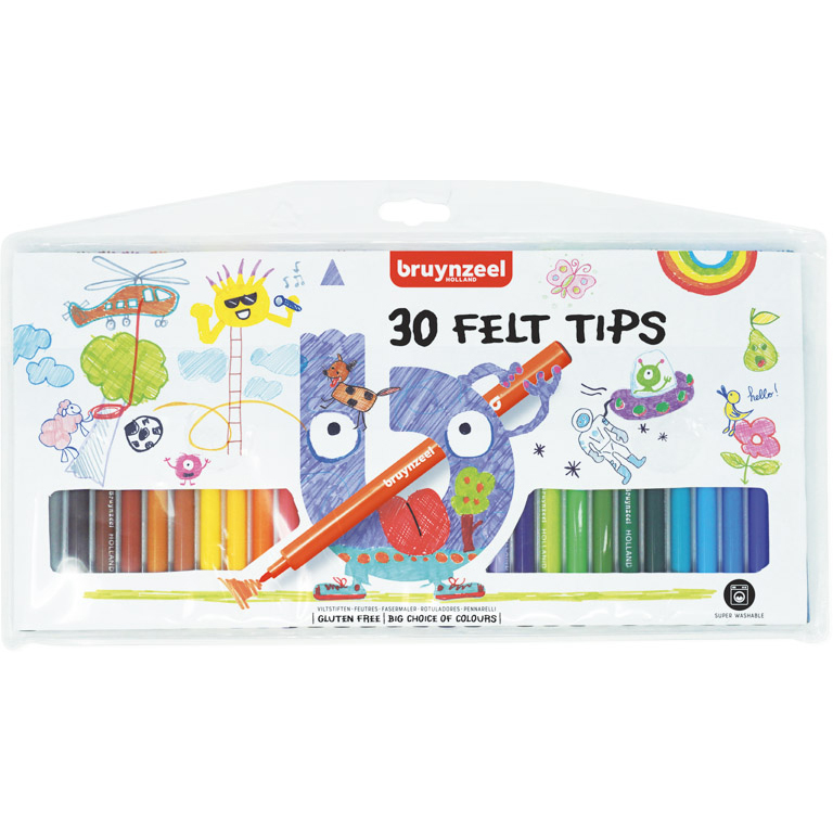 ROTULADORES BRUYNZEEL 30 COLORES FELT-TIPS