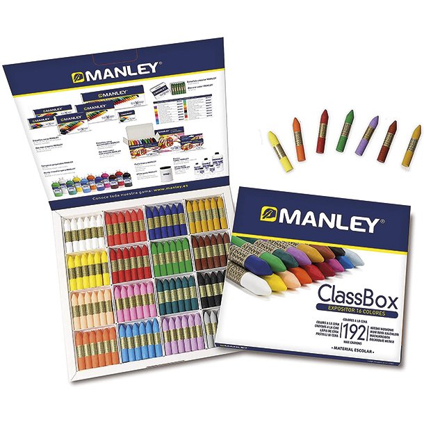 CERAS BLANDAS MANLEY 16 COLORES X 12 UNIDADES