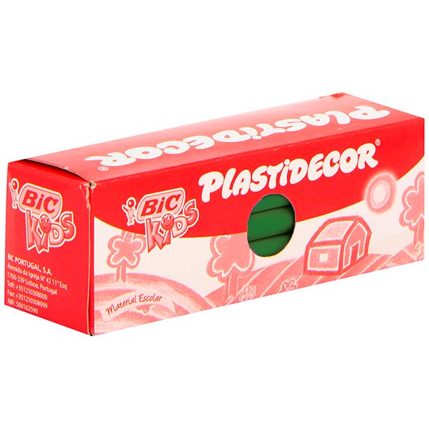 CERAS PLÁSTICAS BIC PLASTIDECOR KIDS VERDE OSCURO 25 UNIDADES
