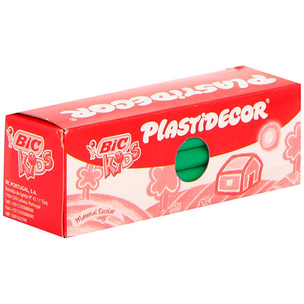 CERAS PLÁSTICAS BIC PLASTIDECOR KIDS VERDE 25 UNIDADES UNICOLOR