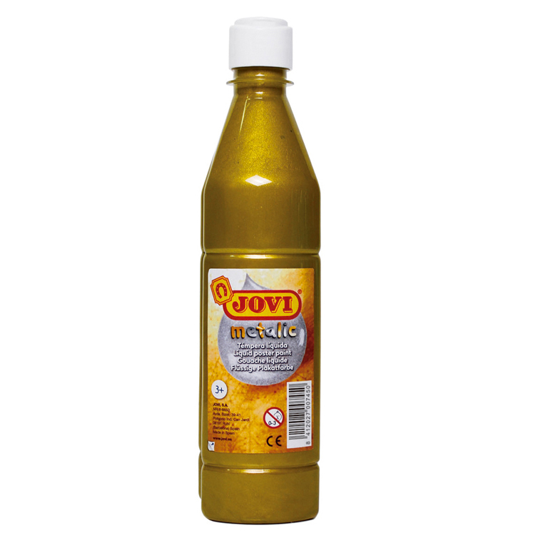 TÉMPERA LIQUIDA JOVI BOTE 500ML COLOR ORO METALIZADO