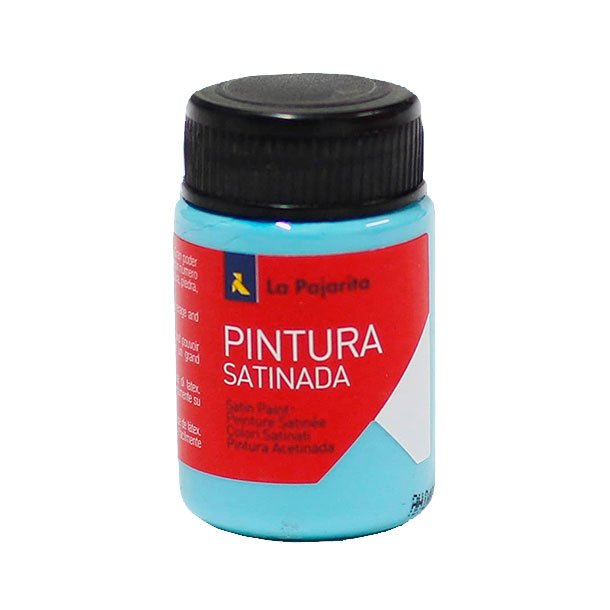 TEMPERA LATEX SATINADA LA PAJARITA BOTE 35ML COLOR AZUL TURQUESA