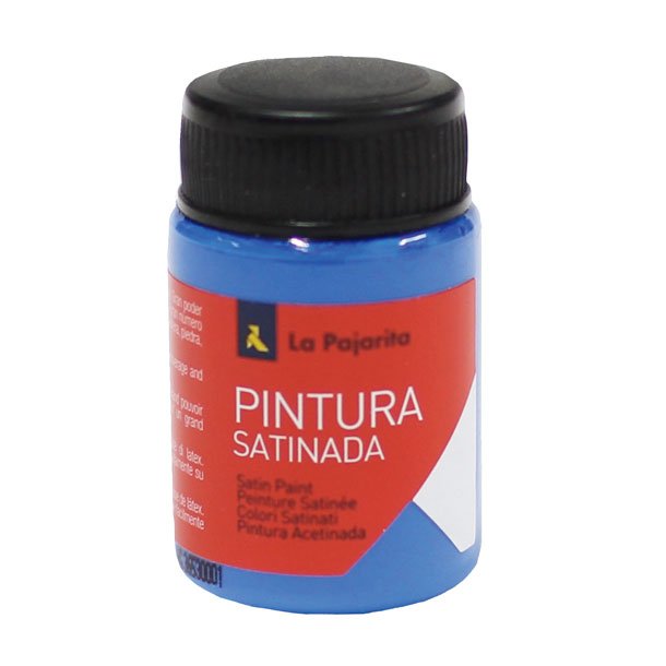 TEMPERA LATEX SATINADA LA PAJARITA BOTE 35ML COLOR AZUL CYAN 