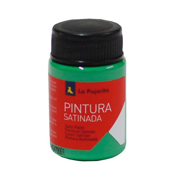 TEMPERA LATEX SATINADA LA PAJARITA BOTE 35ML COLOR VERDE VIVO 