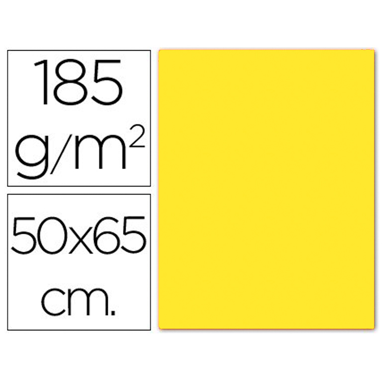 CARTULINA GUARRO IRIS 500X650 MM 250 GRAMOS COLOR AMARILLO FLUORESCENTE 