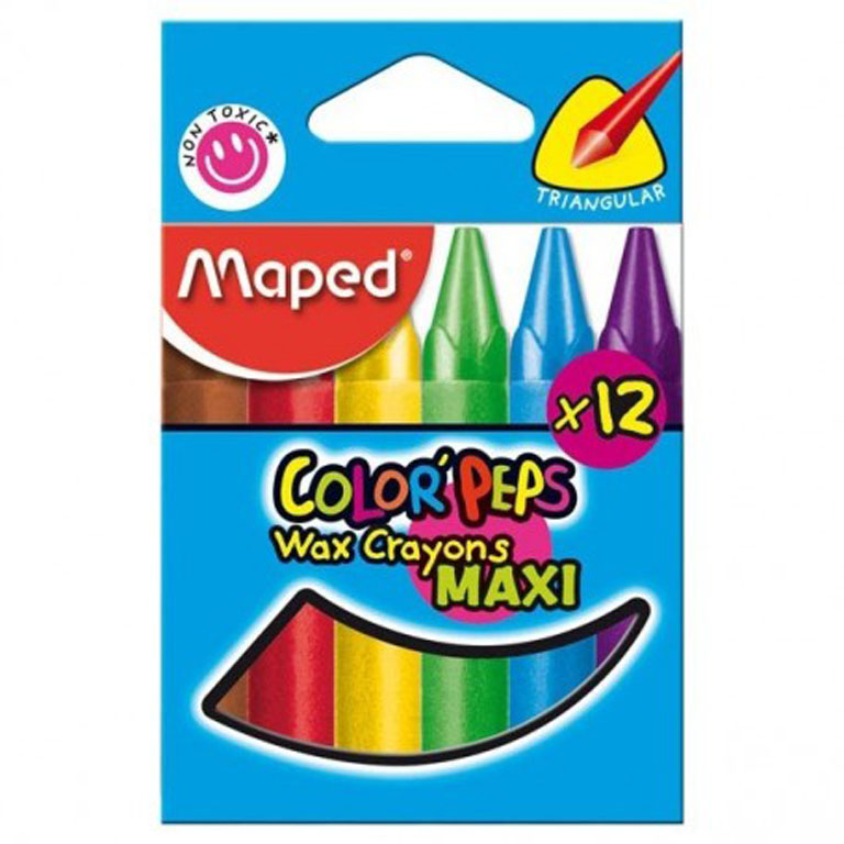 LAPIZ CERA MAPED MAXI TRI.C.12