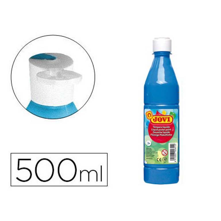 TEMPERA LIQUIDA JOVI BOTE 500 ML COLOR AZUL