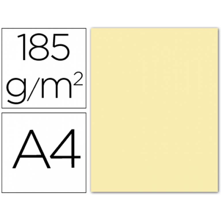 CARTULINA GUARRO A4 185G CREMA50/UD