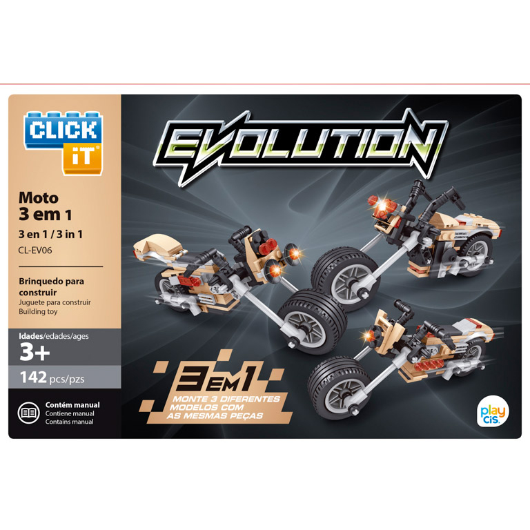 JUEGO DE BLOQUES CLICK-IT EVOLUTION: MOTOS
