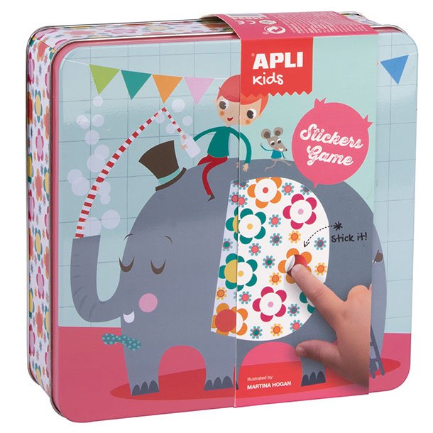 JUEGO EDUCATIVO STICKERS GAME ELEFANTE APLI KIDS
