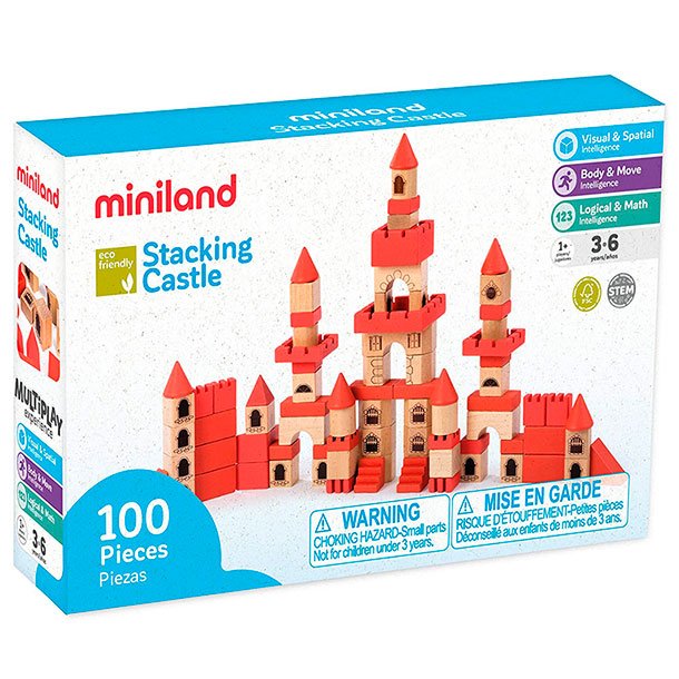 JUEGO EDUCATIVO STAKING CASTLE MINILAND
