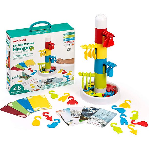 JUEGO EDUCATIVO SORTING CLOTHES HANGER MINILAND
