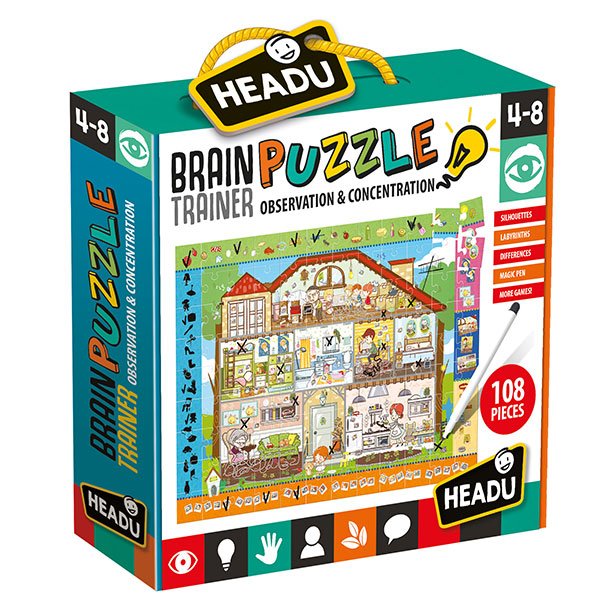 JUEGO EDUCATIVO HEADU BRAIN TRAINER PUZZLE
