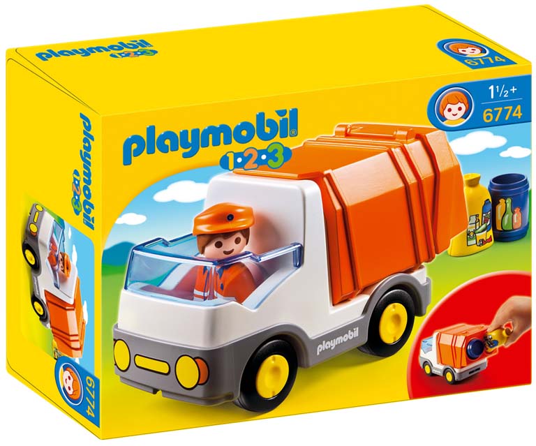 PLAYMOBIL 1.2.3 CAMION DE BASURA 6774