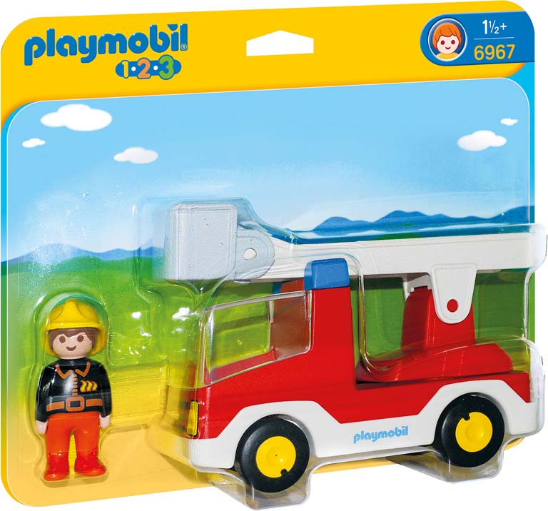 PLAYMOBIL 1.2.3 CAMION DE BOMBER.6967