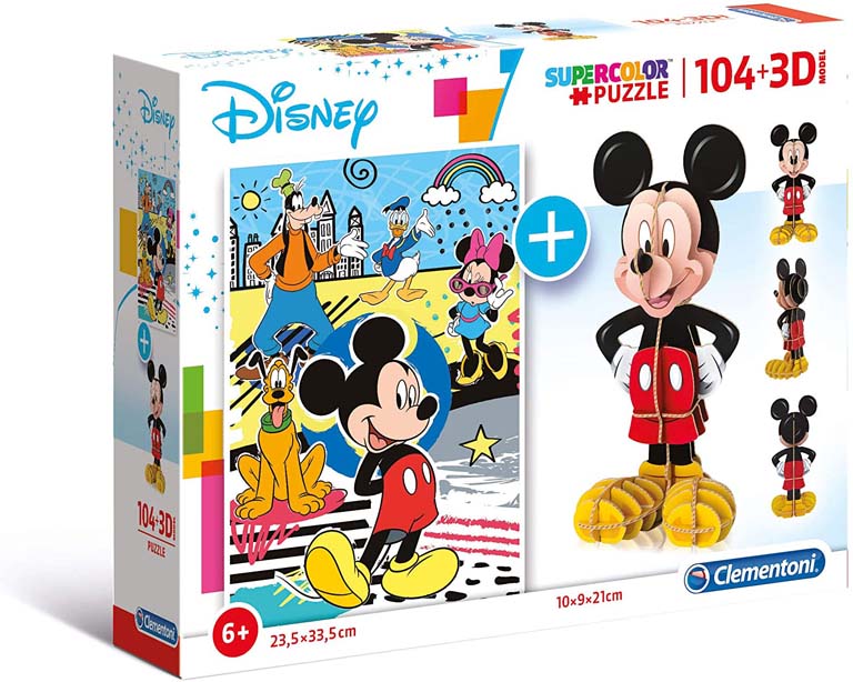 PUZZLE 104 PIEZAS 3D MODEL MICKEY