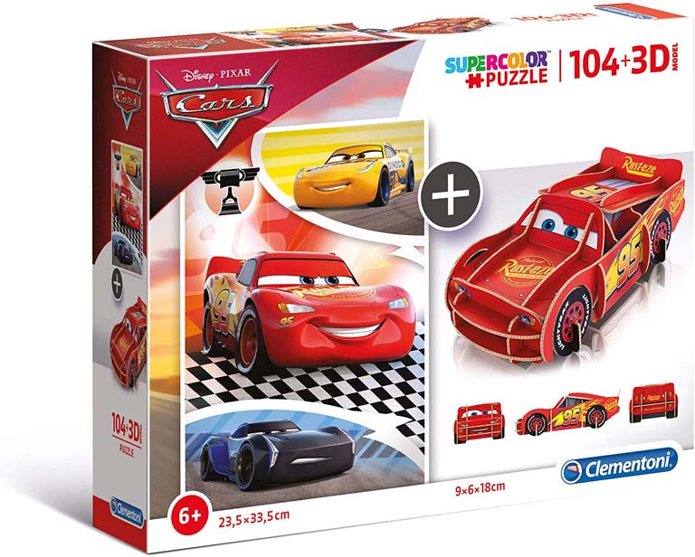 PUZZLE 104 PIEZAS 3D MODEL CARS