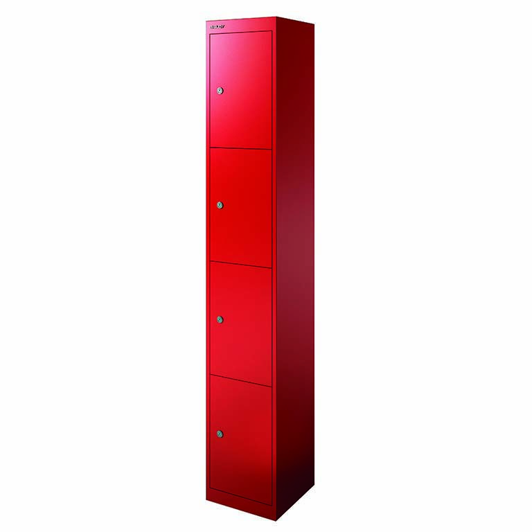 TAQUILLA BISLEY 4 PUERTAS 300X1800X300 MM ROJO
