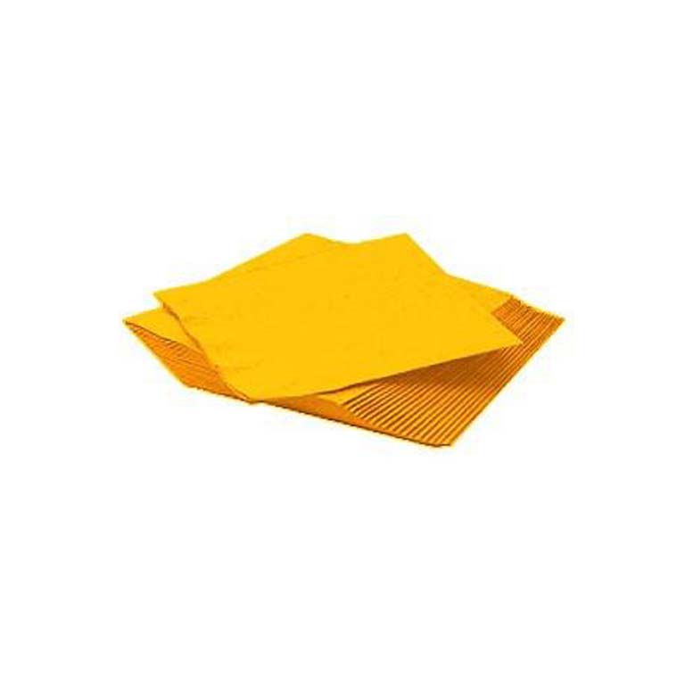 Servilleta de papel color amarillo 33x33cm Pack 100 unid