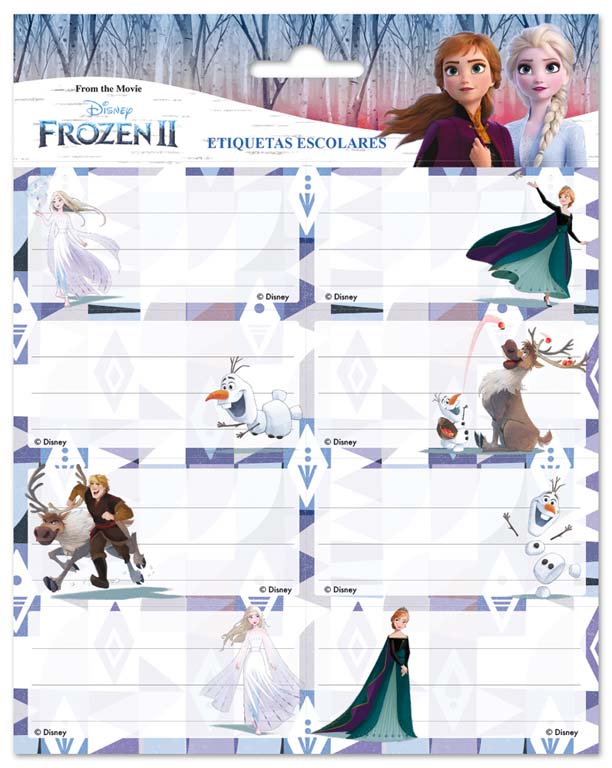 ETIQUETAS ADHESIVAS DISNEY FRONZEN 2