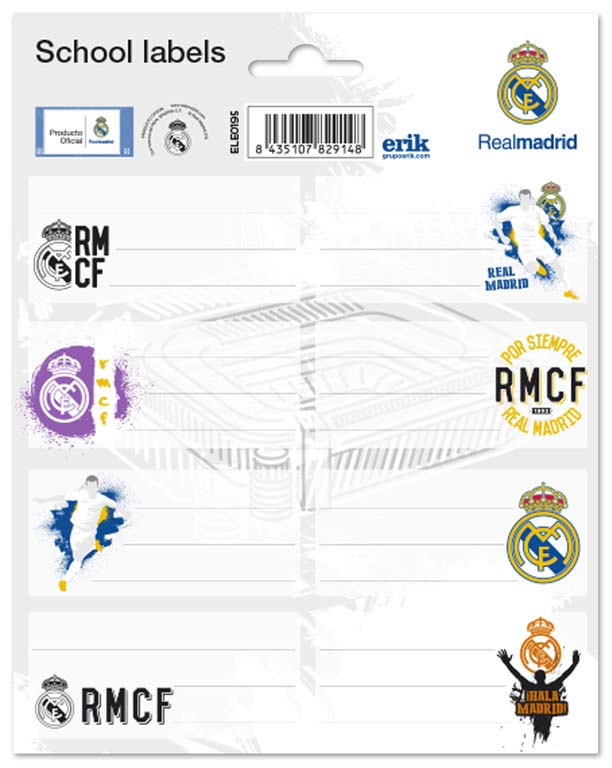 ETIQUETA ADHESIVA REAL MADRID