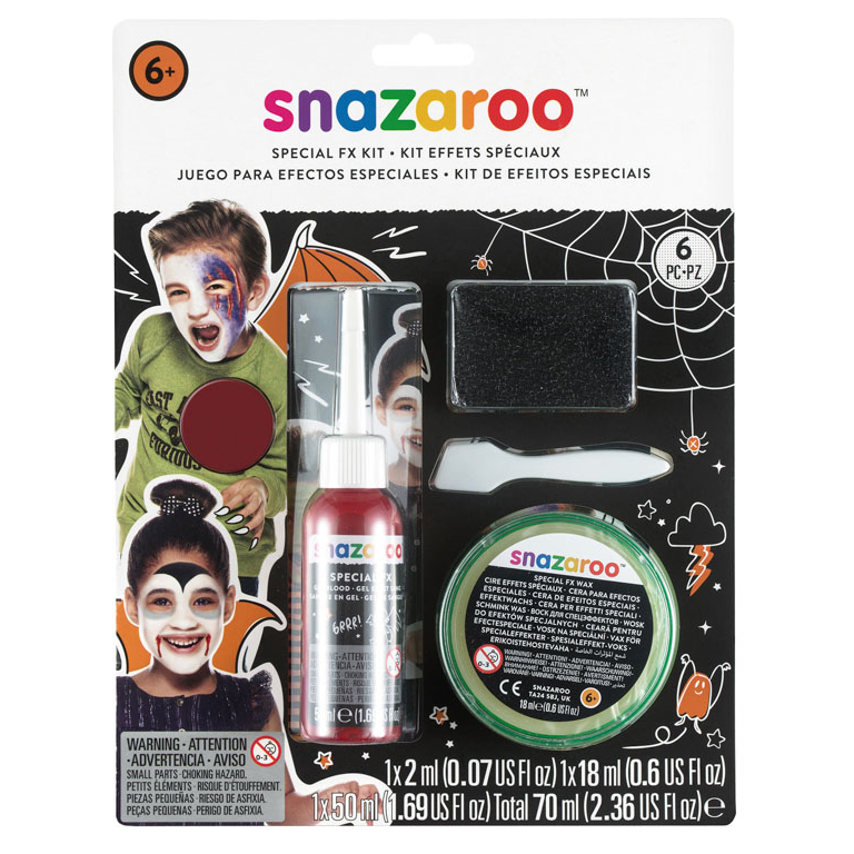 MAQUILLAJE SNAZAROO KIT EFECTOS ESPECIALES 6 PIEZAS